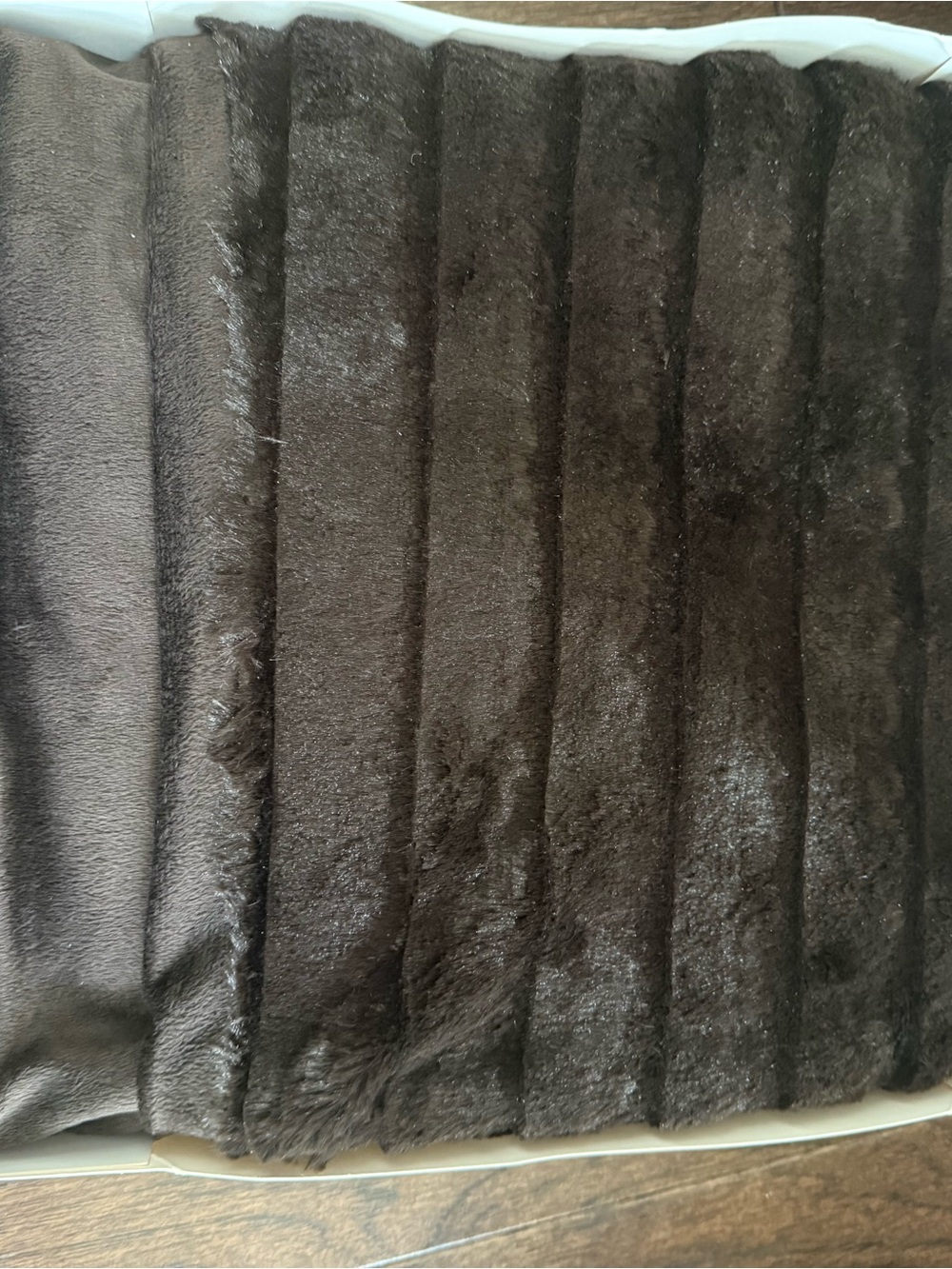 dennis basso Dark Brown Faux Fur Throw Blanket